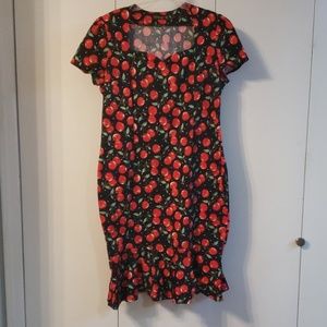 Retro cherry wiggle dress
